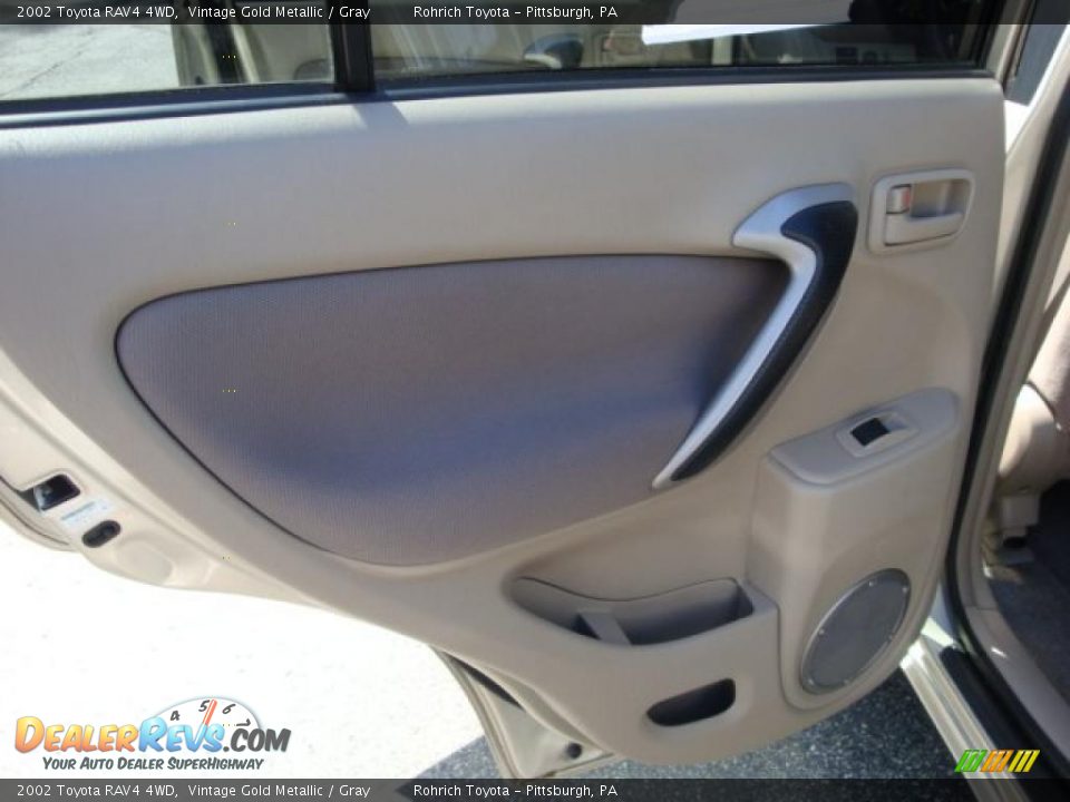 2002 Toyota RAV4 4WD Vintage Gold Metallic / Gray Photo #13