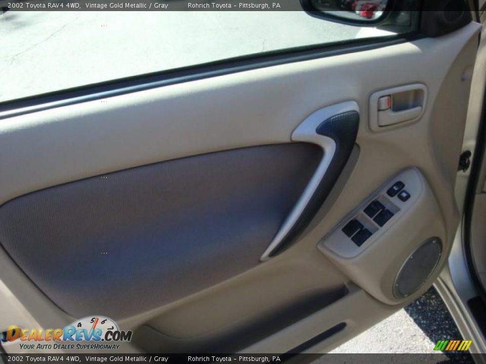 2002 Toyota RAV4 4WD Vintage Gold Metallic / Gray Photo #14