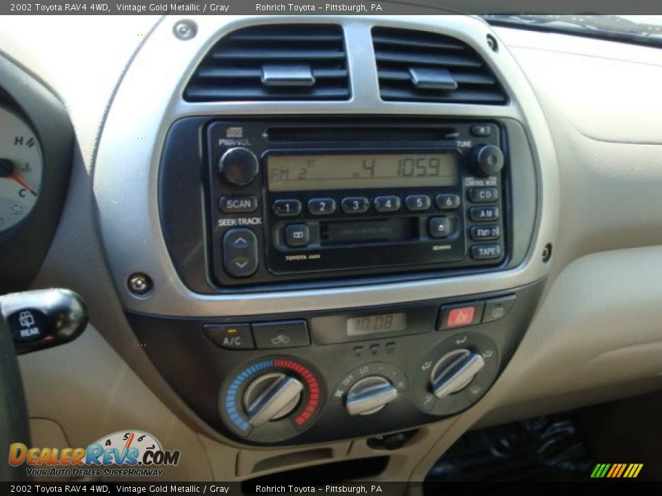 2002 Toyota RAV4 4WD Vintage Gold Metallic / Gray Photo #18