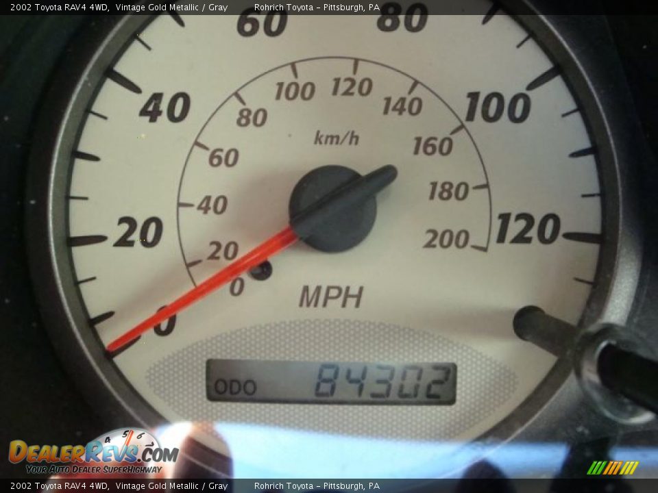 2002 Toyota RAV4 4WD Vintage Gold Metallic / Gray Photo #20
