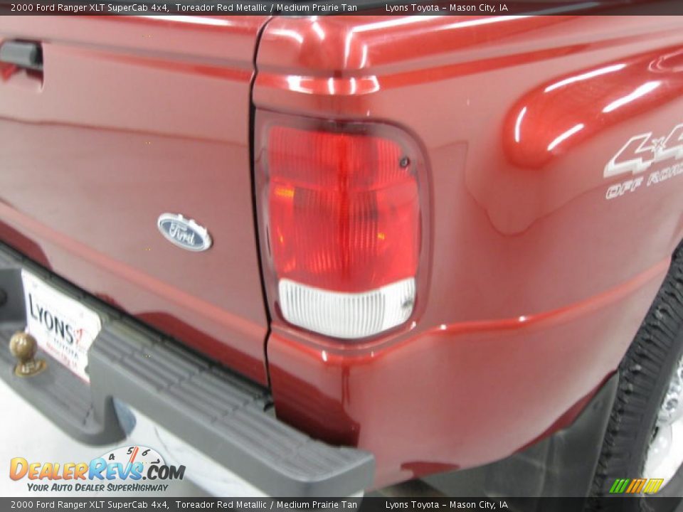 2000 Ford Ranger XLT SuperCab 4x4 Toreador Red Metallic / Medium Prairie Tan Photo #10