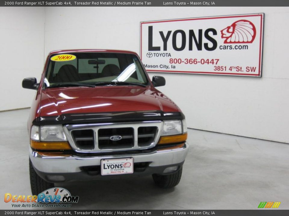 2000 Ford Ranger XLT SuperCab 4x4 Toreador Red Metallic / Medium Prairie Tan Photo #24