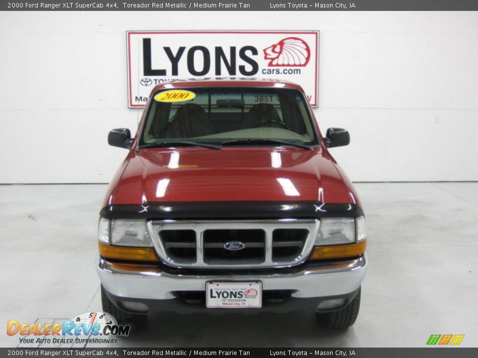 2000 Ford Ranger XLT SuperCab 4x4 Toreador Red Metallic / Medium Prairie Tan Photo #26