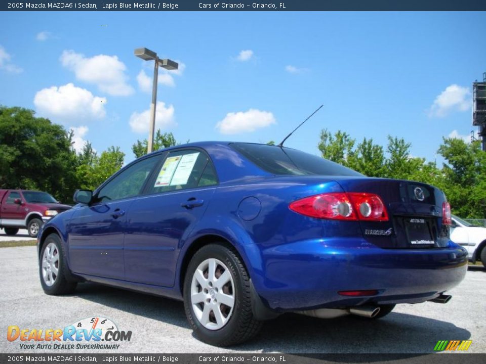 2005 Mazda MAZDA6 i Sedan Lapis Blue Metallic / Beige Photo #7