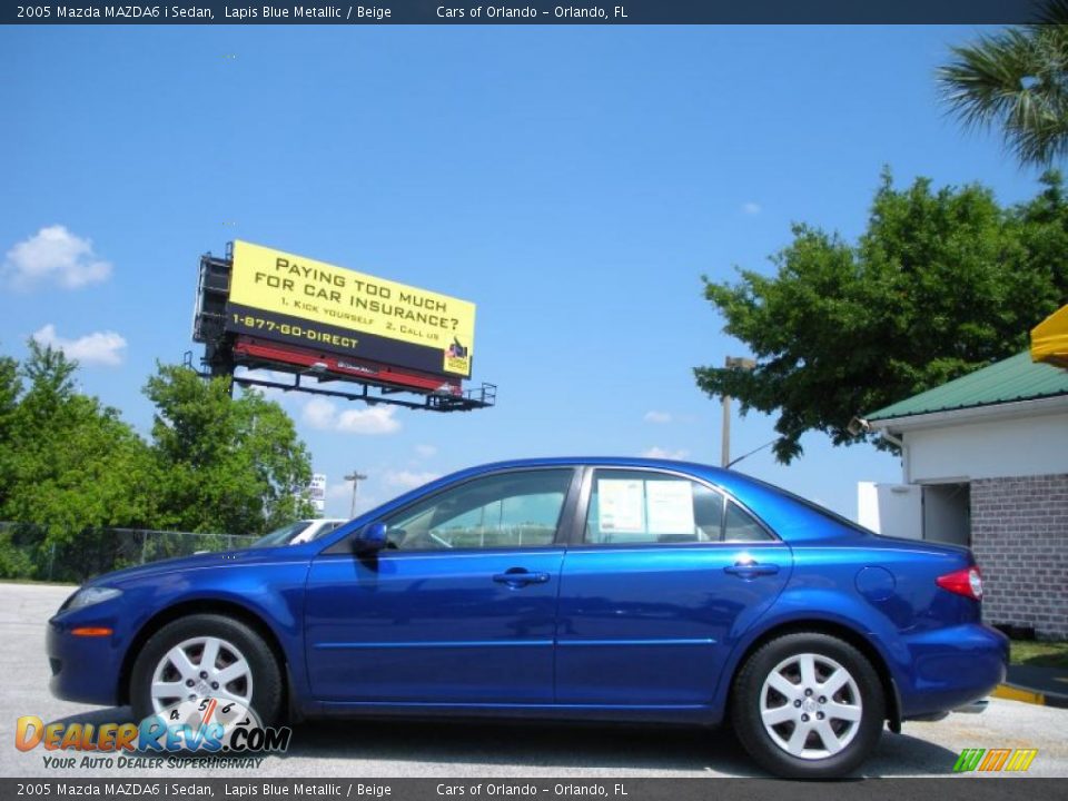 2005 Mazda MAZDA6 i Sedan Lapis Blue Metallic / Beige Photo #8