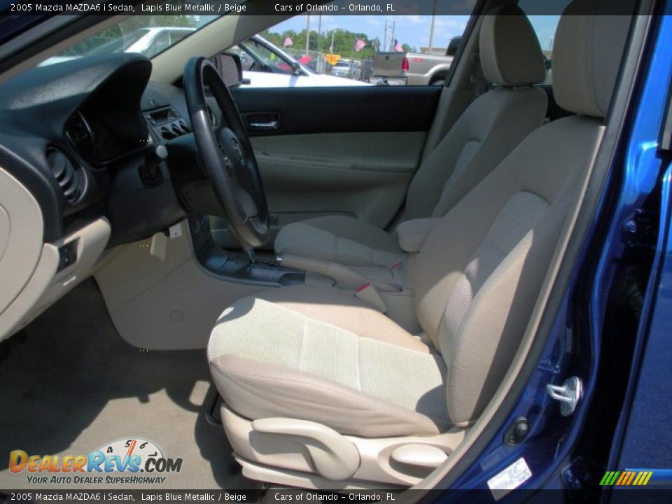 2005 Mazda MAZDA6 i Sedan Lapis Blue Metallic / Beige Photo #11
