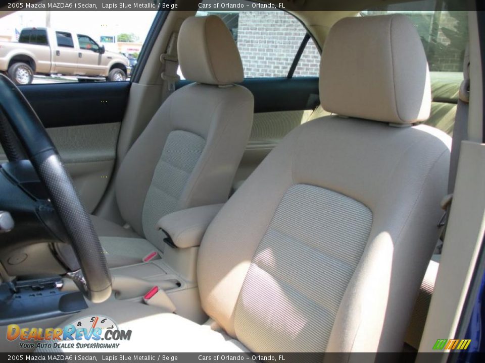2005 Mazda MAZDA6 i Sedan Lapis Blue Metallic / Beige Photo #12