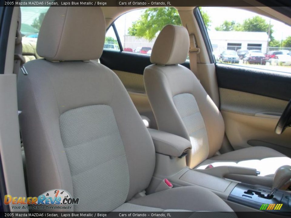 2005 Mazda MAZDA6 i Sedan Lapis Blue Metallic / Beige Photo #16