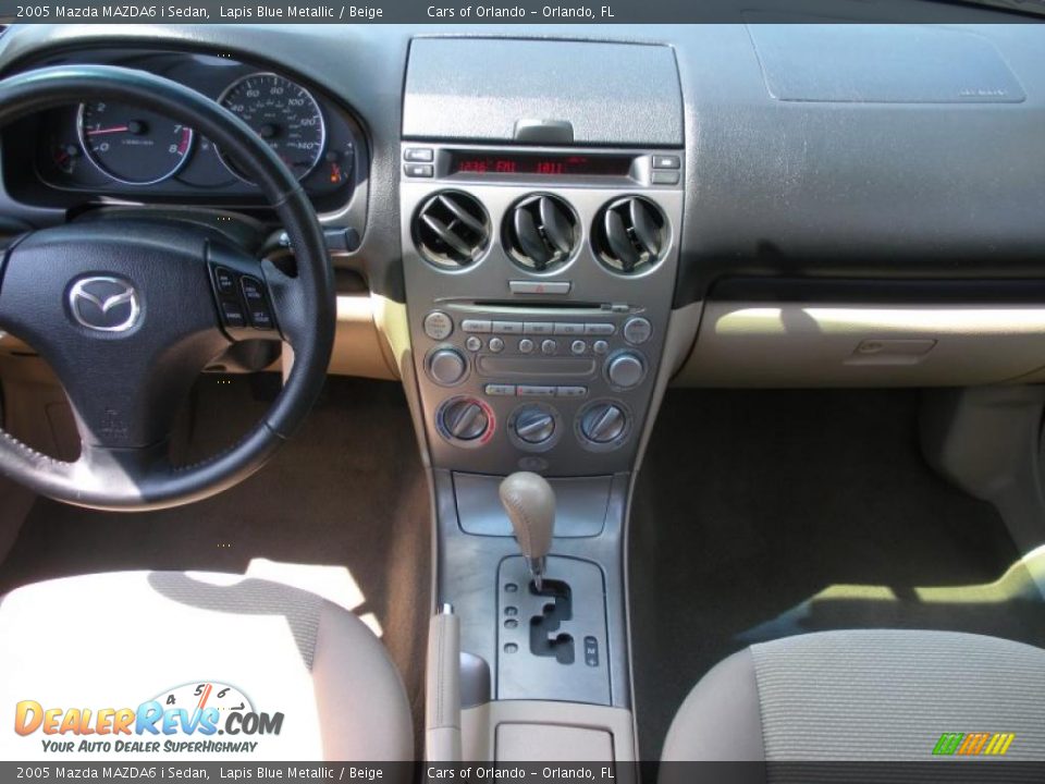 2005 Mazda MAZDA6 i Sedan Lapis Blue Metallic / Beige Photo #17