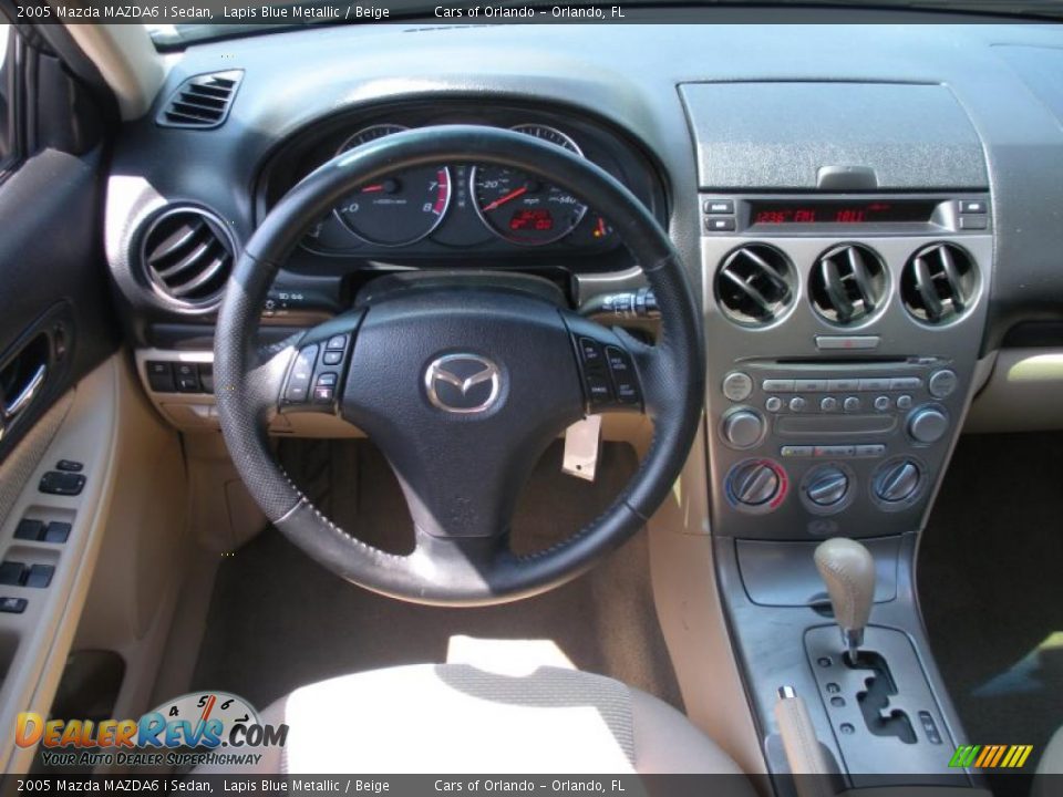 2005 Mazda MAZDA6 i Sedan Lapis Blue Metallic / Beige Photo #18