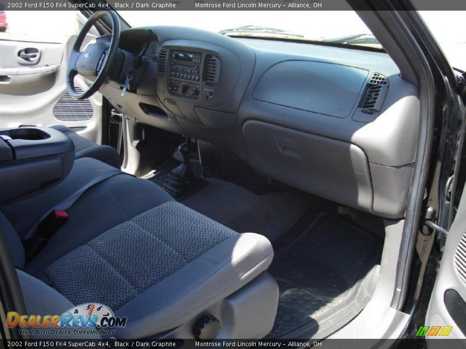 2002 Ford F150 FX4 SuperCab 4x4 Black / Dark Graphite Photo #21