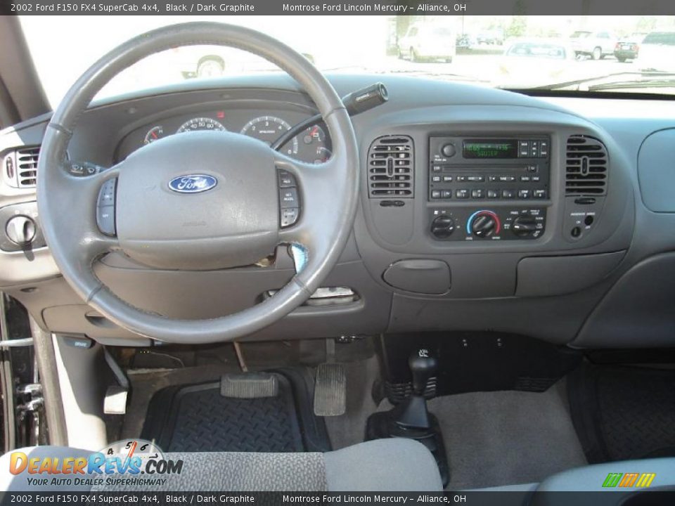 2002 Ford F150 FX4 SuperCab 4x4 Black / Dark Graphite Photo #27