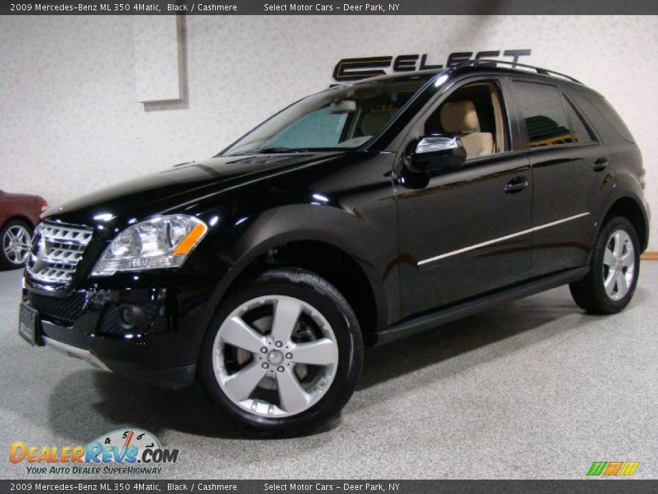 2009 Mercedes-Benz ML 350 4Matic Black / Cashmere Photo #1