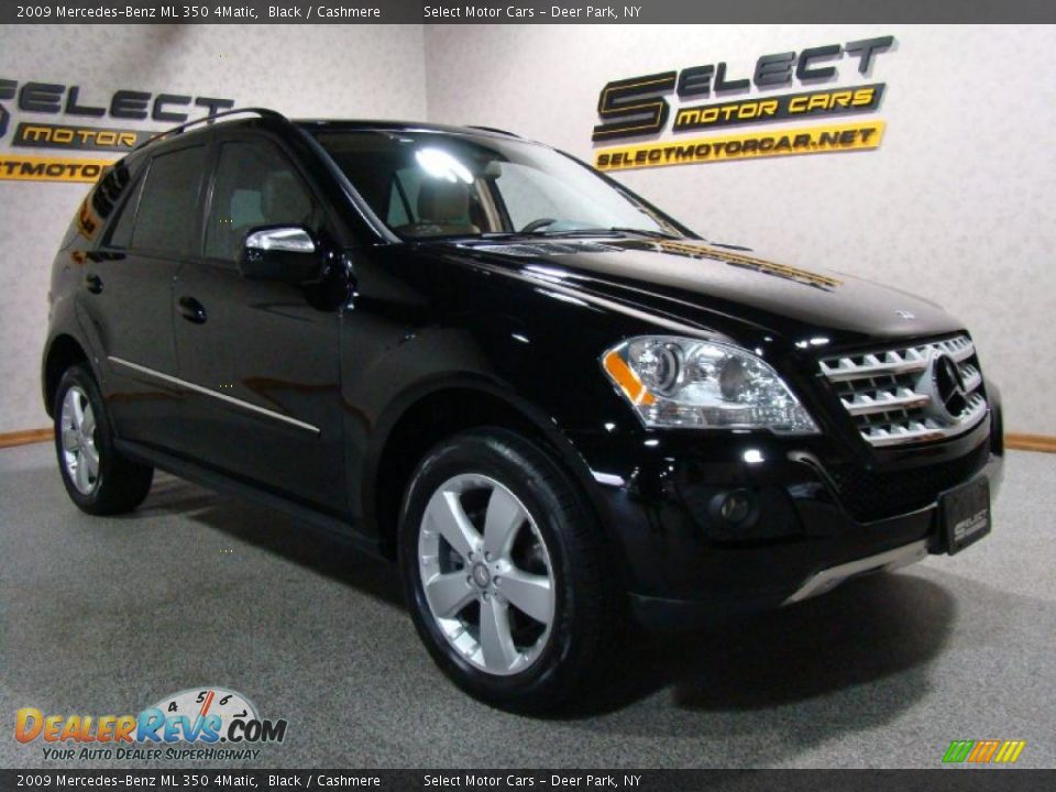 2009 Mercedes-Benz ML 350 4Matic Black / Cashmere Photo #3