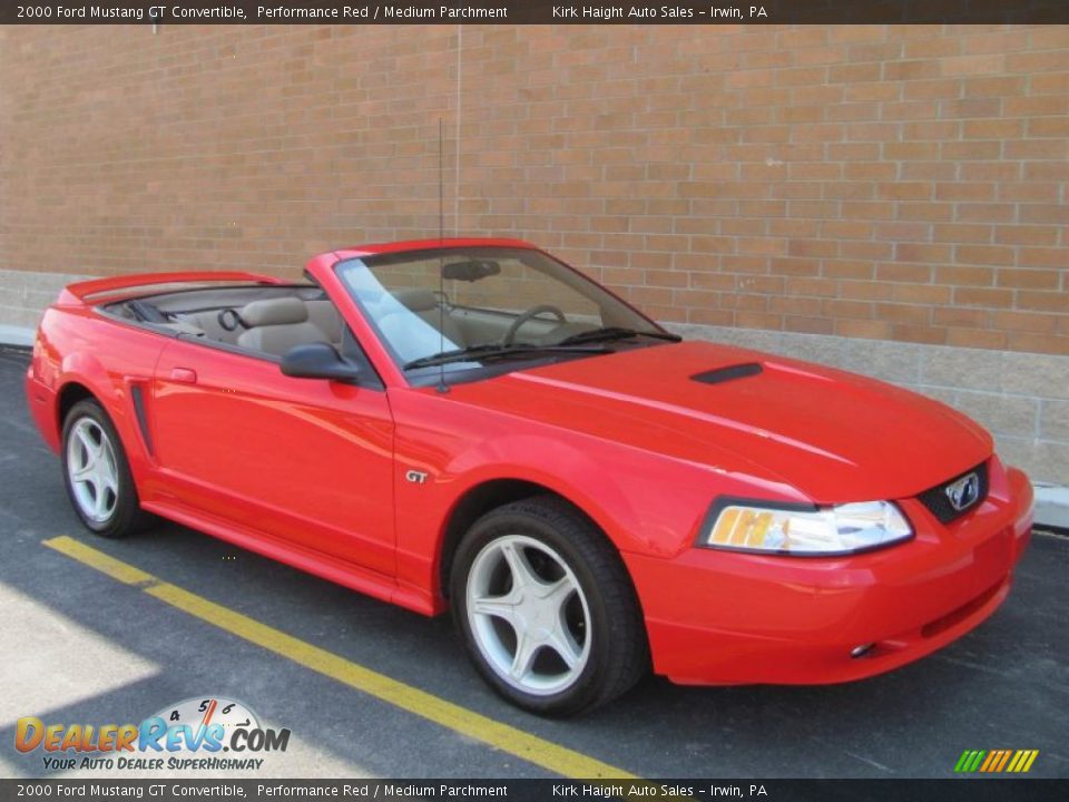 2000 Ford Mustang GT Convertible Performance Red / Medium Parchment Photo #1
