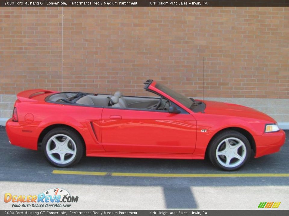 2000 Ford Mustang GT Convertible Performance Red / Medium Parchment Photo #2