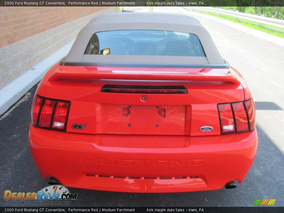 2000 Ford Mustang GT Convertible Performance Red / Medium Parchment Photo #4