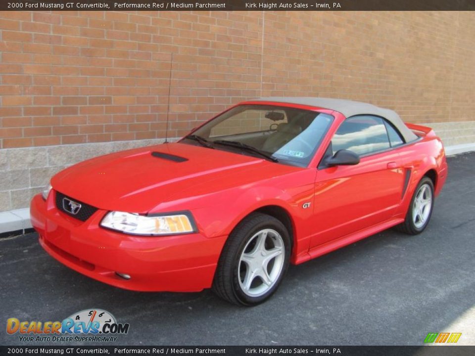 2000 Ford Mustang GT Convertible Performance Red / Medium Parchment Photo #5