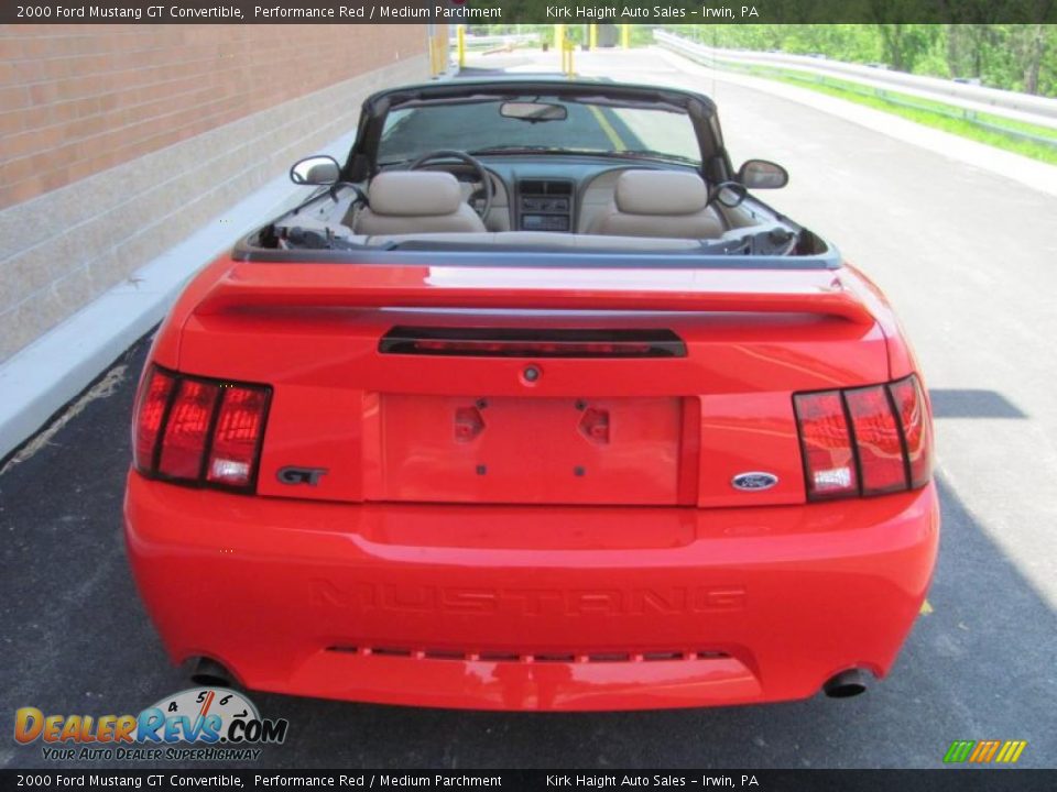 2000 Ford Mustang GT Convertible Performance Red / Medium Parchment Photo #11
