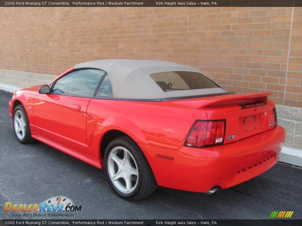 2000 Ford Mustang GT Convertible Performance Red / Medium Parchment Photo #16