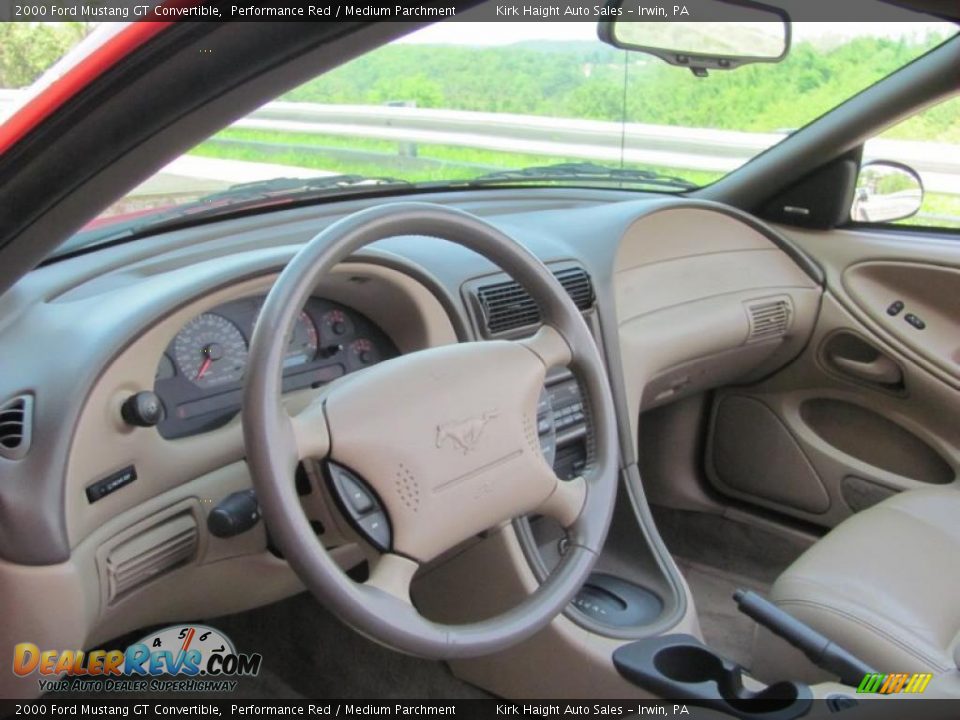 2000 Ford Mustang GT Convertible Performance Red / Medium Parchment Photo #21