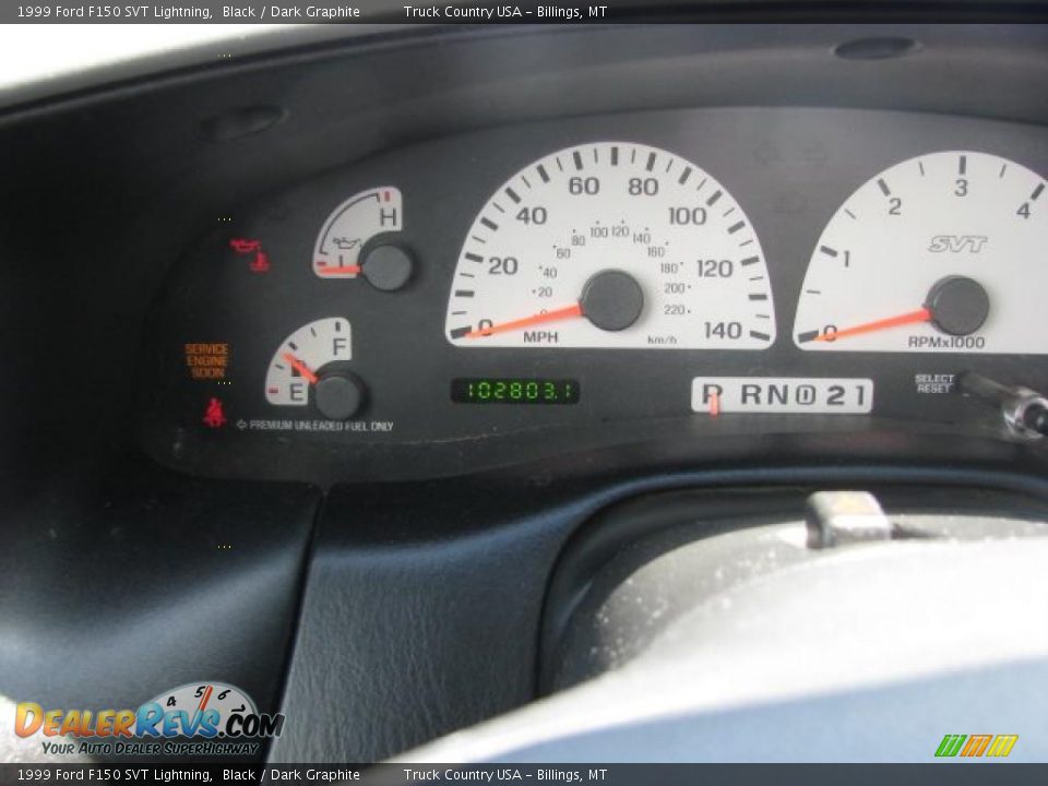 1999 Ford F150 SVT Lightning Black / Dark Graphite Photo #9