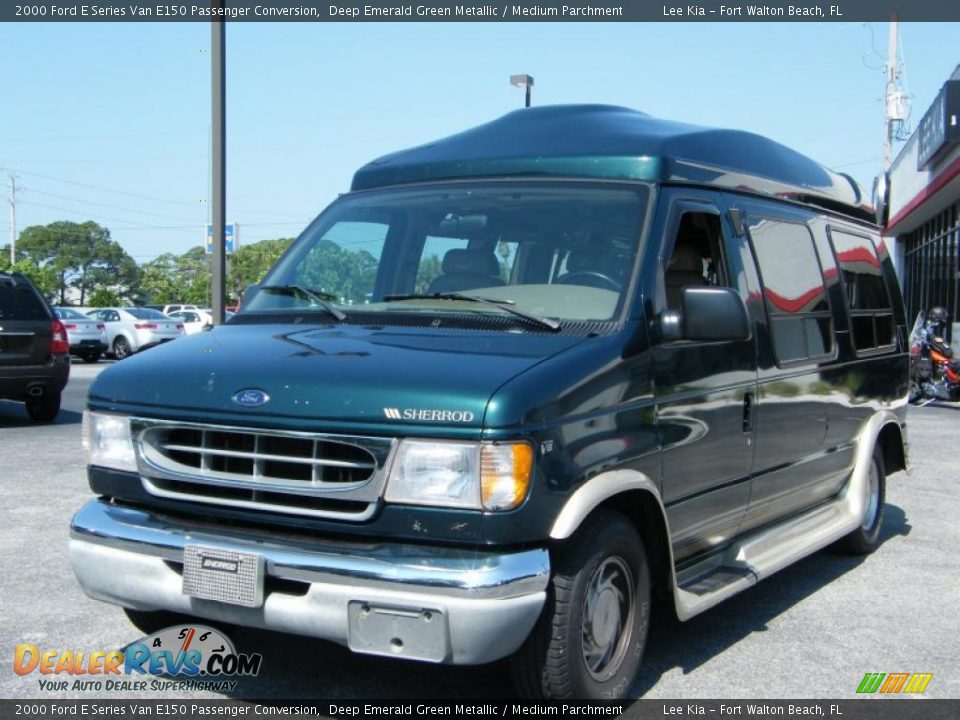 2000 Ford E Series Van E150 Passenger Conversion Deep Emerald Green Metallic / Medium Parchment Photo #1