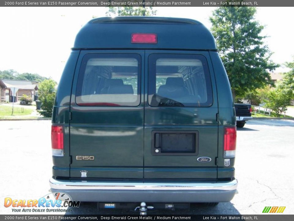 2000 Ford E Series Van E150 Passenger Conversion Deep Emerald Green Metallic / Medium Parchment Photo #4