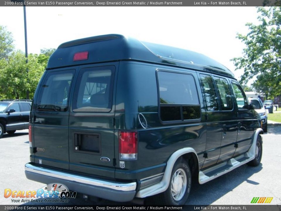 2000 Ford E Series Van E150 Passenger Conversion Deep Emerald Green Metallic / Medium Parchment Photo #5