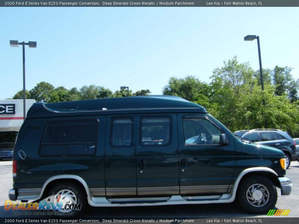 2000 Ford E Series Van E150 Passenger Conversion Deep Emerald Green Metallic / Medium Parchment Photo #6