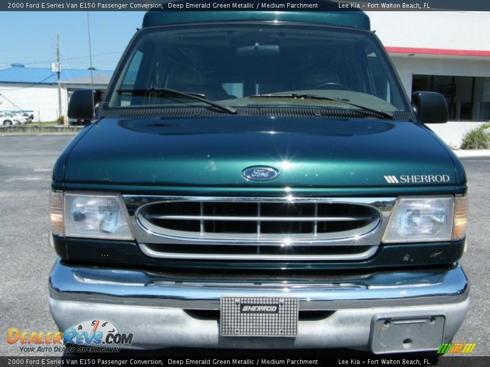 2000 Ford E Series Van E150 Passenger Conversion Deep Emerald Green Metallic / Medium Parchment Photo #8