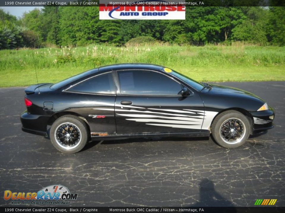 1998 Chevrolet Cavalier Z24 Coupe Black / Graphite Photo #1