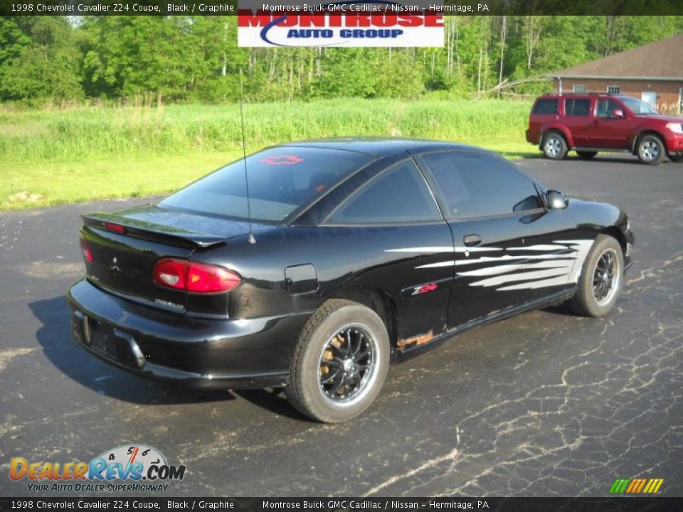 1998 Chevrolet Cavalier Z24 Coupe Black / Graphite Photo #2