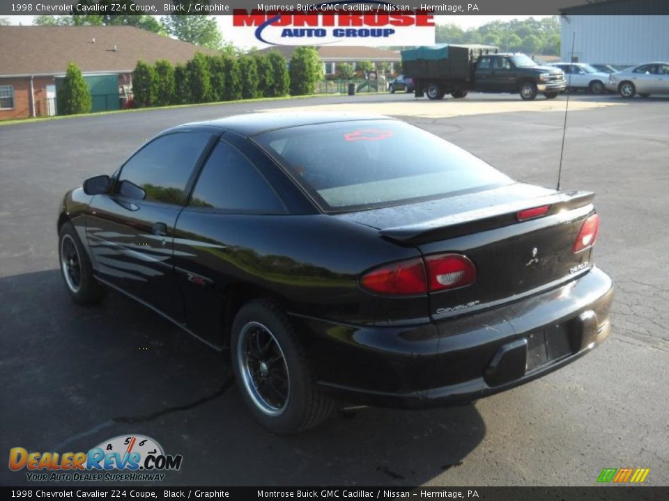 1998 Chevrolet Cavalier Z24 Coupe Black / Graphite Photo #5