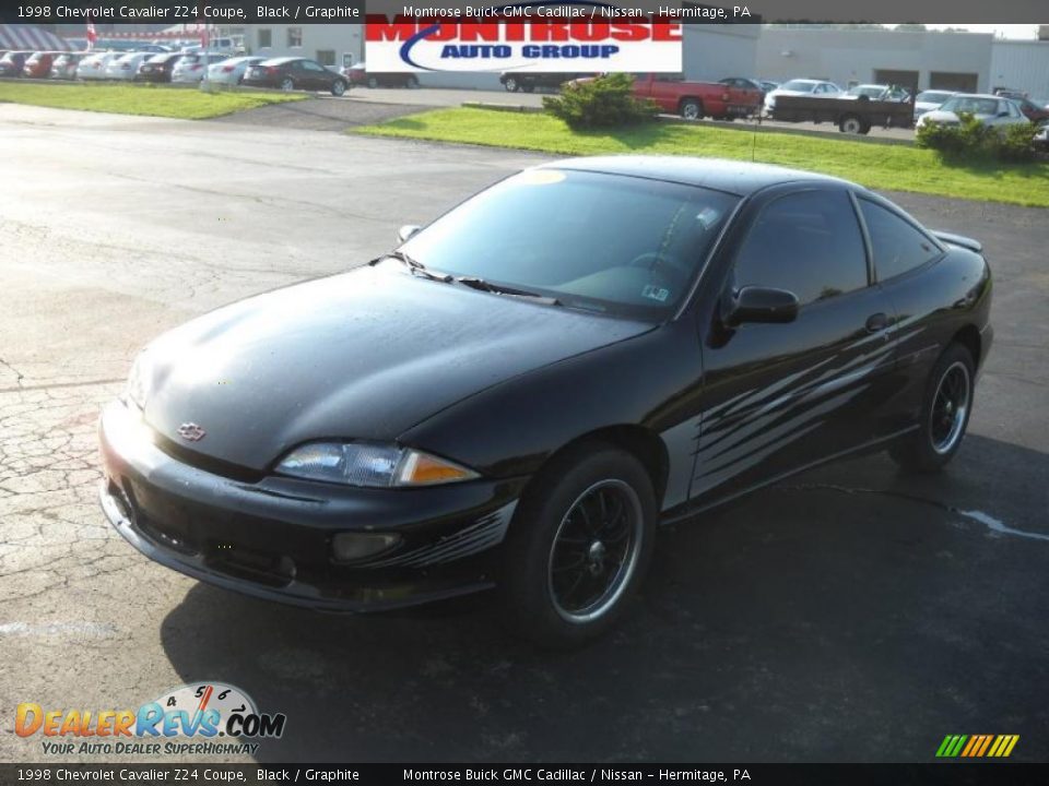 1998 Chevrolet Cavalier Z24 Coupe Black / Graphite Photo #17