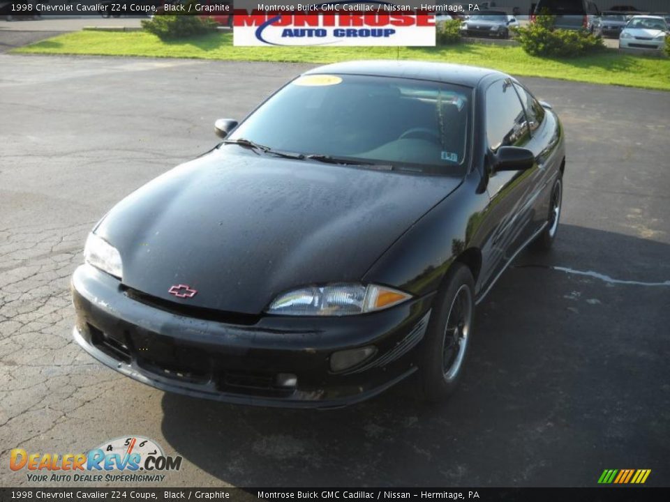 1998 Chevrolet Cavalier Z24 Coupe Black / Graphite Photo #18