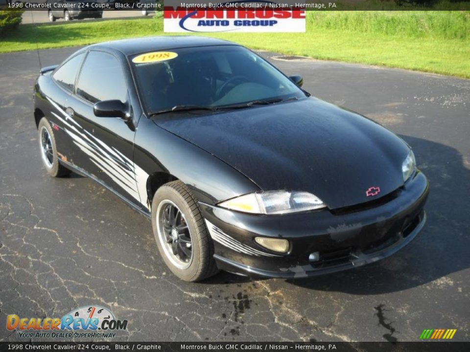 1998 Chevrolet Cavalier Z24 Coupe Black / Graphite Photo #20