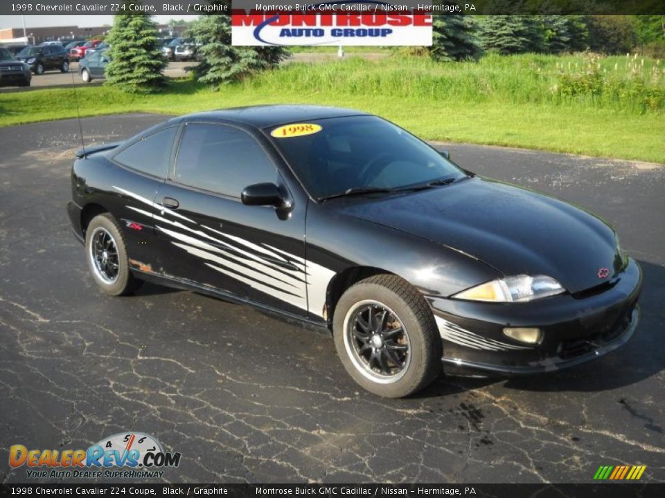 1998 Chevrolet Cavalier Z24 Coupe Black / Graphite Photo #21