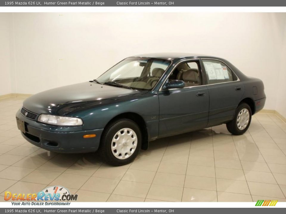 1995 Mazda 626 LX Hunter Green Pearl Metallic / Beige Photo #3