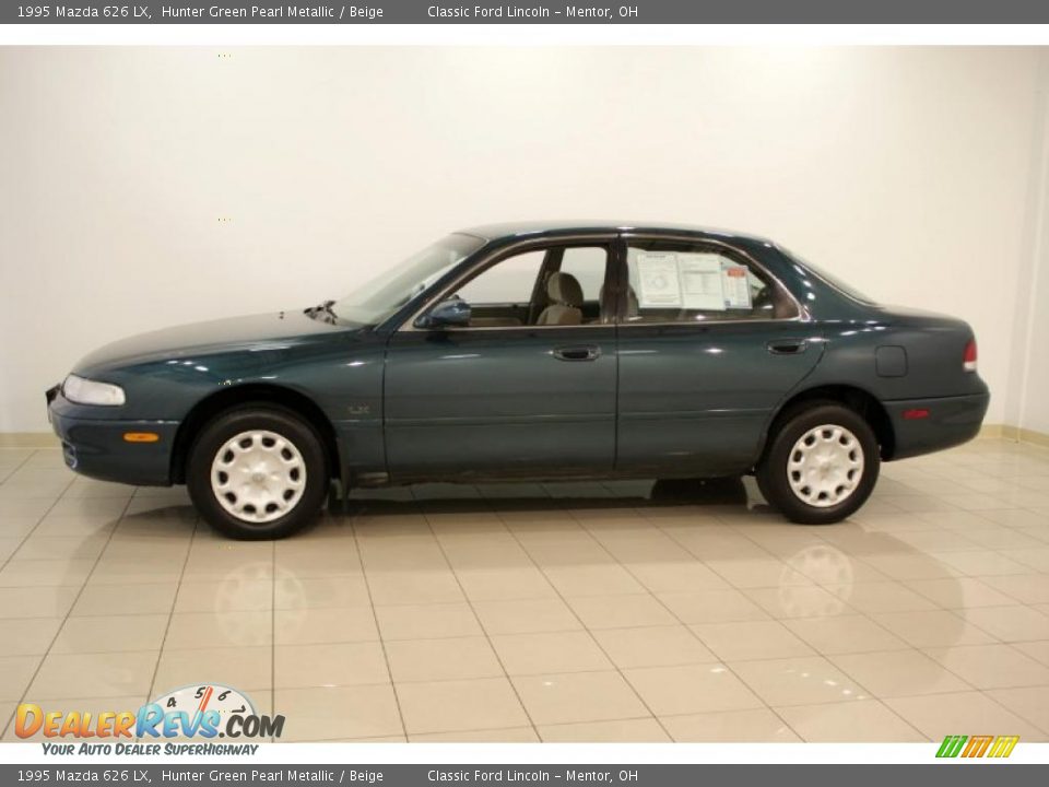 1995 Mazda 626 LX Hunter Green Pearl Metallic / Beige Photo #4