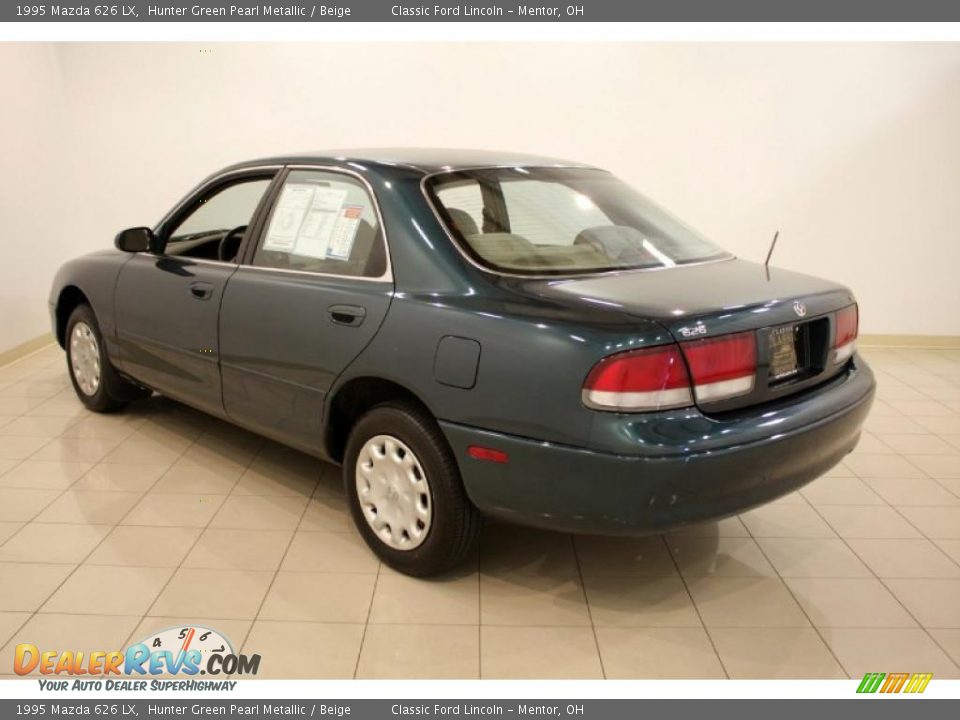 1995 Mazda 626 LX Hunter Green Pearl Metallic / Beige Photo #5