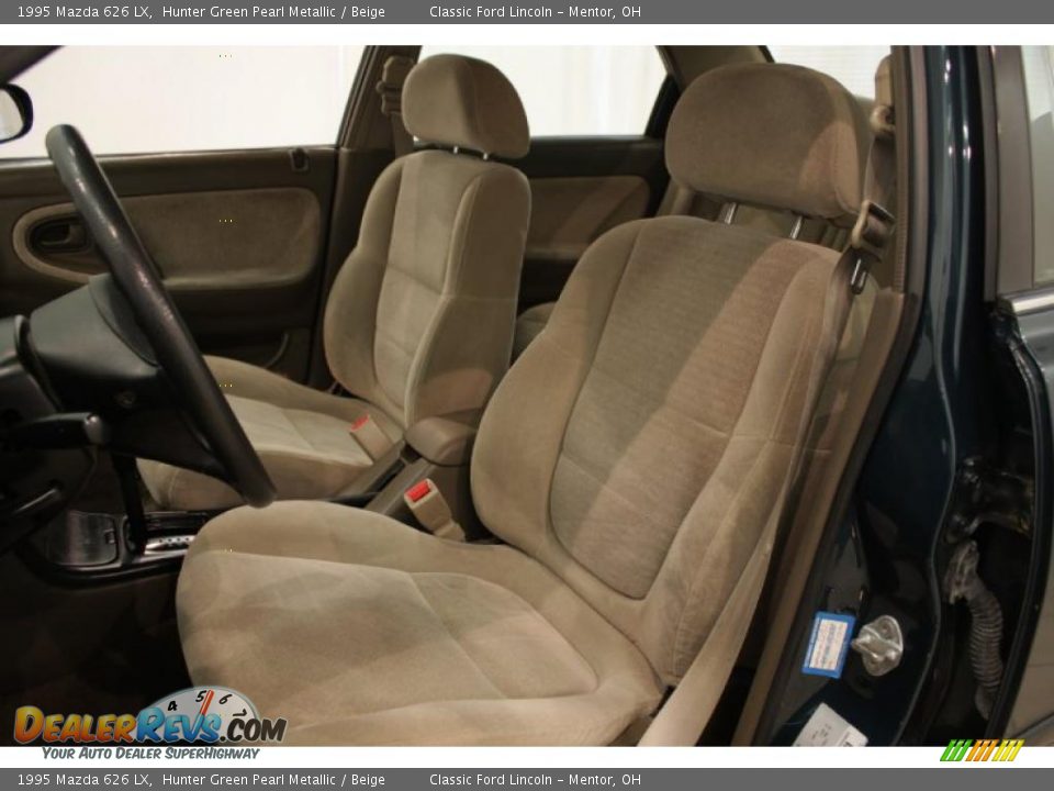 1995 Mazda 626 LX Hunter Green Pearl Metallic / Beige Photo #9