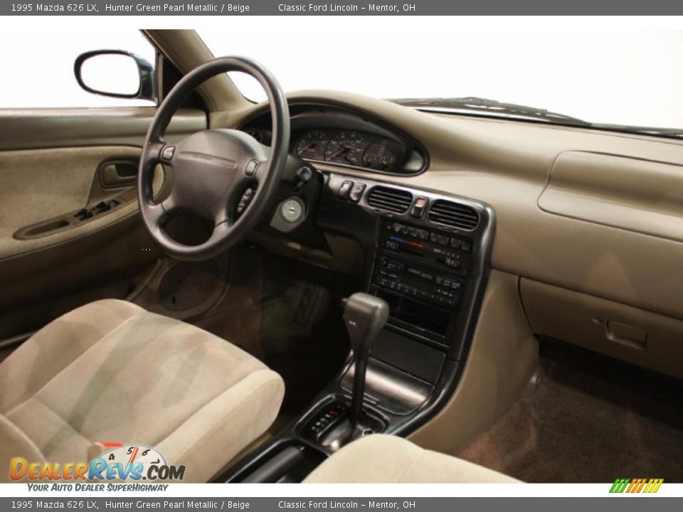 1995 Mazda 626 LX Hunter Green Pearl Metallic / Beige Photo #14