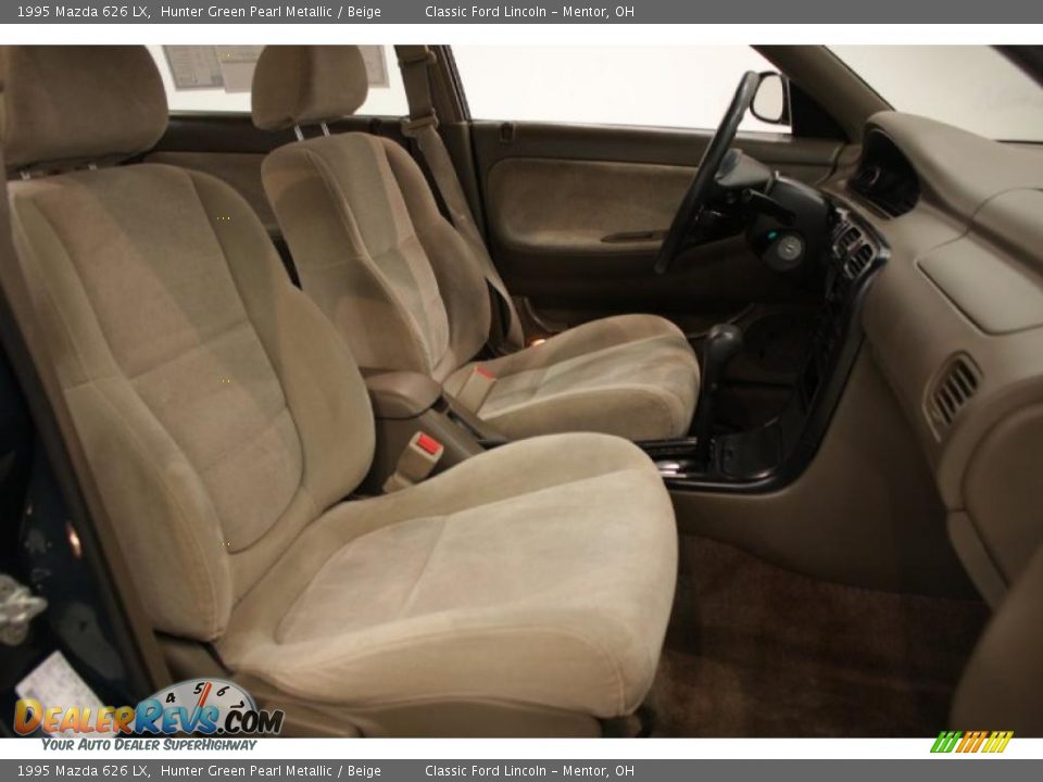 1995 Mazda 626 LX Hunter Green Pearl Metallic / Beige Photo #15