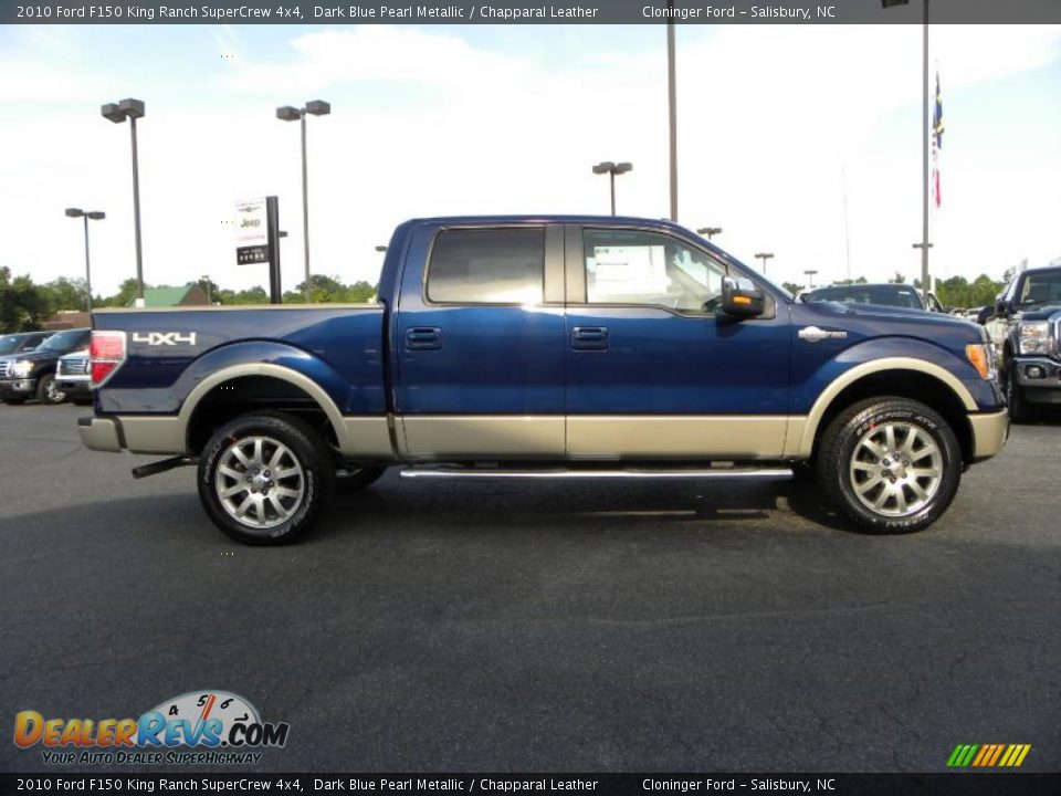 2010 Ford F150 King Ranch SuperCrew 4x4 Dark Blue Pearl Metallic / Chapparal Leather Photo #2