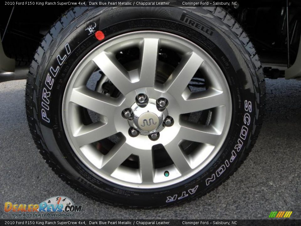 2010 Ford F150 King Ranch SuperCrew 4x4 Dark Blue Pearl Metallic / Chapparal Leather Photo #13