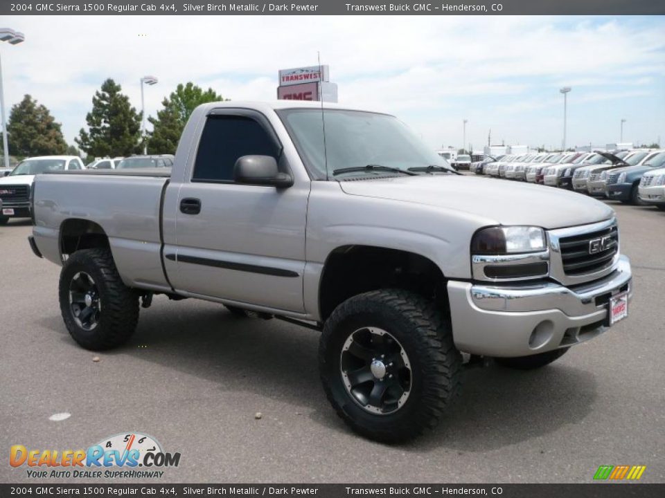 2004 GMC Sierra 1500 Regular Cab 4x4 Silver Birch Metallic / Dark Pewter Photo #1