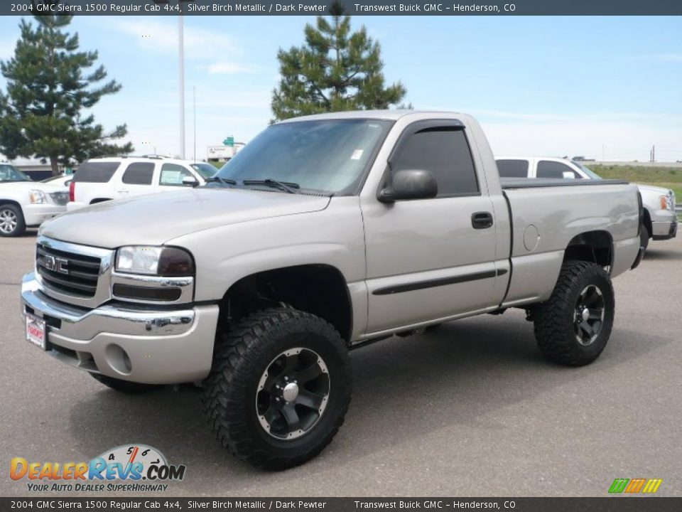 2004 GMC Sierra 1500 Regular Cab 4x4 Silver Birch Metallic / Dark Pewter Photo #3