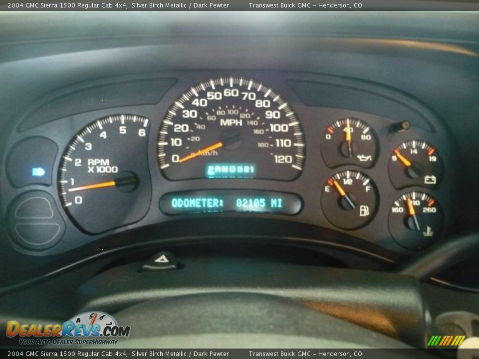 2004 GMC Sierra 1500 Regular Cab 4x4 Silver Birch Metallic / Dark Pewter Photo #17