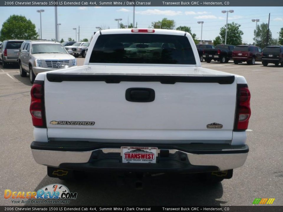 2006 Chevrolet Silverado 1500 LS Extended Cab 4x4 Summit White / Dark Charcoal Photo #5